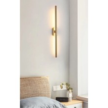 Modern Dekoratif Kare Gold Duvar Aplik Uzun Çubuk LED Tekli 80CM Gün IŞIĞI(3000K)