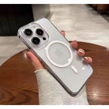 (Sert Mika Kılıf) iPhone 16 Pro Max Uyumlu Şeffaf Sert Mika Sararmaz Magsafe Ince Fit Kılıf