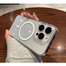 (Sert Mika Kılıf) iPhone 16 Pro Max Uyumlu Şeffaf Sert Mika Sararmaz Magsafe Ince Fit Kılıf