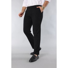 3A Moda Erkek Italyan Kesim Dar Kalıp Dar Paça Kumaş Pantolon  SİYAH