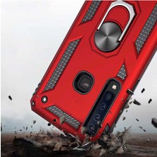 Samsung Galaxy A9 2018 Kılıf Çift Katmanlı Polikarbon Koruma ve Manyetik Tutucu Stand Yüzük