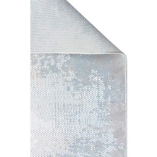 Eko Halı Modena Mdn 02 Cream Blue Şık ve Modern Sıkı Dokuma Hav Toz Vermez Makine Halısı
