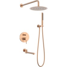 FJ-4153F Fırçalanmış Rose Ankastre Duş Seti