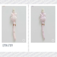 My Baby Kumsal Tavşanlı Emzik Askısı 1789 pembe 