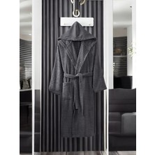 Mira Antrasit Kapüşonlu Bornoz