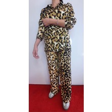 Leopar Desenli Pantalon Takım
