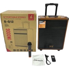 Blic B-Q12 50W Süper Bass Kumandalı Taşınabilir Kablosuz Mikrofonlu Bluetooth Hoparlör Karaoke