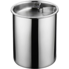 Çelik 10 Cm. Kafe Restaurant Kapaklı Yuvarlak Kül Tablası Küllük CIN899GR