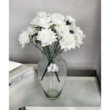 Lüks Kumaş Beyaz Gül Buketi