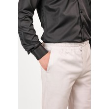 Erkek Regular Fit Normal Kesim Chino Jogger Lastikli Düz Paça Pantolon