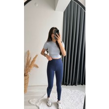 Alone Yüksek Bel Orj Marka Tayt Saks