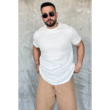 Mishar İtalia Bisiklet Yaka Kendinden Desenli Erkek Tişört P-00017397