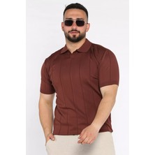 Mishar İtalia Erkek Polo Yaka Kendinden Çizgi Desenli Tişört P-00017365