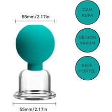 Yeşil Vakumlu Silikon Boyun Masaj Kupası No:4