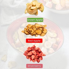 Ofrésko Kuru Meyve Cipsi 3'lü Mix Paket - Dondurularak Kurutulmuş Çilek / Fırınlanarak Kurutulmuş Yeşil ve Kırmızı Elma