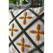 Elart Bohem Kırlent Kılıfı 2 Adet (40X40 Cm) Sarı-Yeşil