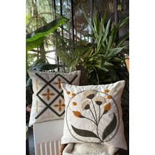 Elart Bohem Kırlent Kılıfı 2 Adet (40X40 Cm) Sarı-Yeşil