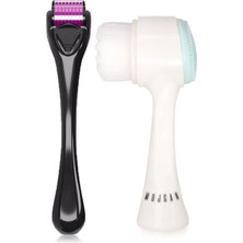 Titanyum Uçlu Cilt Yenileme ve Temizleme Fırçası Seti, Beyaz