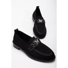 Cher Kadın Siyah Günlük Ortopedik Kelebek Detaylı Babet