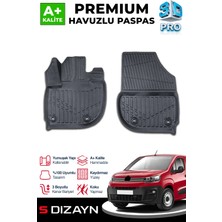 S-Dizayn Citroen Berlingo Panelvan 3D Pro Havuzlu Ön 2'li Paspas 2019 Üzeri A+ Kalite