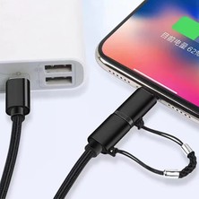 Ally  2in1 USB Type C 60W Hızlı Şarj Pd Kablosu+Iphone Başlık USB KABLO-(5775) - NTR8834-7395