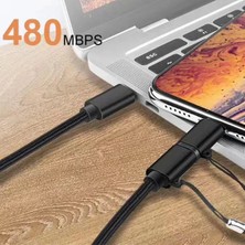 Ally  2in1 USB Type C 60W Hızlı Şarj Pd Kablosu+Iphone Başlık USB KABLO-(5775) - NTR8834-7395