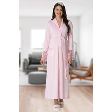 Mecit Pijama Mecit 5413 Pembe Kadın Sabahlık