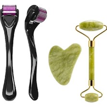 Teknotrust 540 Iğneli Derma Roller ve Yeşim Taşı Yüz Bakım Seti