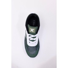 Dijital Baskılı Unisex Yeşil Gri Beyaz Triko Görünümlü Poly Taban Günlük Spor Ayakkabı