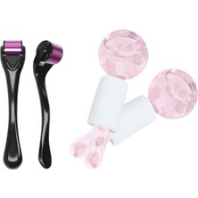 Titanyum Uçlu 540 Iğneli Derma Roller 0.75 mm ve Soğuk Masaj Topları 2'li Set
