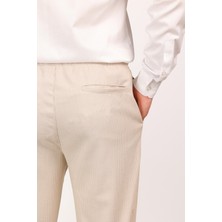 Erkek Regular Fit Normal Kesim Chino Jogger Lastikli Düz Paça Pantolon