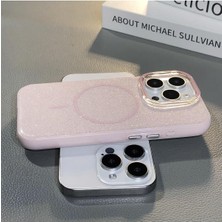 Iphone 16 Pro Telefon Kılıfı Simli Parlak Işıltılı Magsafe Destekli Kılıf