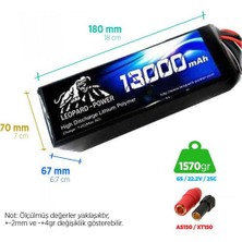 Leopard Power 13000 Mah 22.2V 6s 25C Uav &amp; Multirotor Lityum Polimer Lipo Batarya Pil XT150 Plug