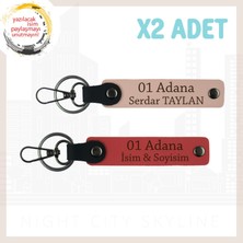 Nar Çiçeği-Turkuaz, Adınıza Özel Adana Şıklığı Hediye Için Ideal Şehir Ruhunu Yansıtan X2 Anahtarlık