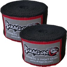DragonDo Siyah Dragon Boks Bandajı 3.5 Metre Çift Kick Boks ve Muay Thai İçin Özel Dokuma Elastik
