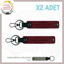 Miawiki Hız Aşıkları Için Isim Plaka ve A Rh (-) Kan Grubu, Kişisel, Acil Durum Deri X2 Anahtarlık, Bordo-Gr