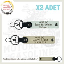 Miawiki Motosiklet Maceracıları, Isim Plaka ve 0 Rh (+) Kan Grubu Yazılı Anahtarlık 2li, Beyaz-S Kahve-Sk