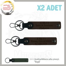 Miawiki Biker Tarzına Özel, Isim Plaka ve A Rh (-) Kan Grubu Yazılı Hediye 2'li Set Anahtarlık, K Kahve-Ysl