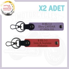 Miawiki Nar Çiçeği-Mor Menekşe, Motosiklet Maceracılarına, Isim Plaka ve B Rh (+) Kan Grubu, 2'li Anahtarlık