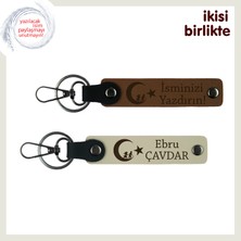 Miawiki Babaya Özel Armağan, Çocuk ve Ayyıldız Tema, Isim Yazılı 2’li Anahtarlık Hediye, A Kahve-S Kahve