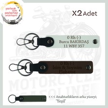 Miawiki Motor Tutkunlarına, Isim Plaka ve 0 Rh - Kan Grubu Yazılı Kişisel X2 Anahtarlık, K Kahve-Beyaz-Ysl