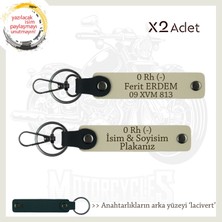 Miawiki Yol Fatihine Özel, Isim Plaka ve 0 Rh (-) Kan Grubu, Kişiselleştirilmiş X2 Anahtarlık, S Kahve-Laci