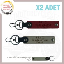 Miawiki Hız Tutkunlarına Isim Plaka, B Rh (-) Kan Grubu Yazılı X2 Anahtarlık Seti Armağanı, Kül Gri-Bordo-Gr