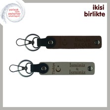 Miawiki Kayınbiradere Temalı Armağan – Ayyıldız ve Türkiye Kişisel Anahtarlık Seti, Koyu Kahve-Kül Gri