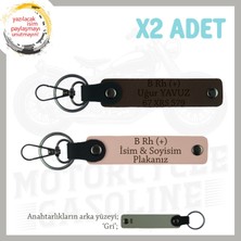 Miawiki Hız Aşıkları Için Özel Isim Plaka, B+ Kan Grubu Yazılı Hediyelik X2 Anahtarlık, Yavruağzı-K Kahve-Gr