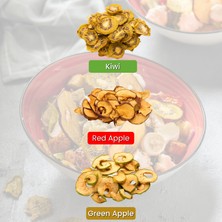 Ofresko Kuru Meyve Cipsi Mix Paket - Fırında Kurutulmuş Kırmızı Elma, Yeşil Elma ve Kivi - Katkısız & İlave Şekersiz - Sağlıklı Atıştırmalık