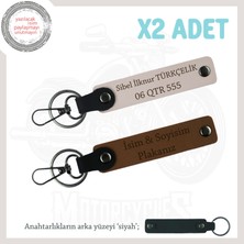 Miawiki Tarz Sahibi Sürücülere Klas Hediyeler, Isim ve Plaka Yazılı X2LI Hediye Anahtarlık, Kahve-Pudra-Syh