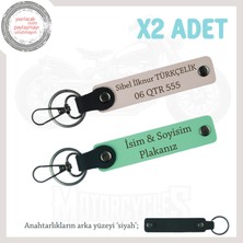 Miawiki Şıklık ve Fonksiyonelliği Buluşturan Tasarım – Plaka & Isimli Anahtarlık, Yeşil-Pudra-Syh