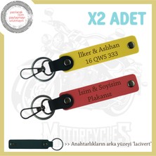 Miawiki Tüm Şöförler Için, Isim ve Plaka Yazılı Çok Anlamlı Hediyelik X2'li Anahtarlık, Nar Çiçeği-Sarı-Laci