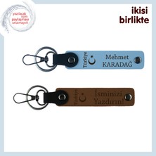 Miawiki Manevi Değeri Yüksek Hediye, Ayyıldız ve Türkiye Anahtarlık Takımı 2' Li Set, Gök Mavi-Kahve